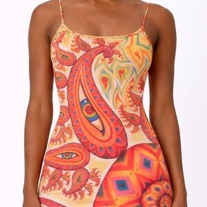 Alex Grey Colourful Paisley Mini Sundress